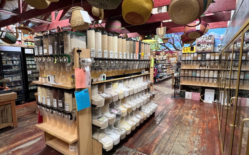 Bulk beans, grains, rice and dried fruits at Nature's Whole Foods Depot