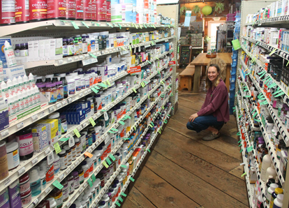 Nutritional products and supplements at Natures Whole Foods Depot.