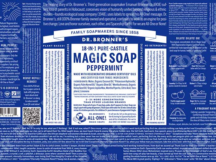 Dr. Bronner's Label
